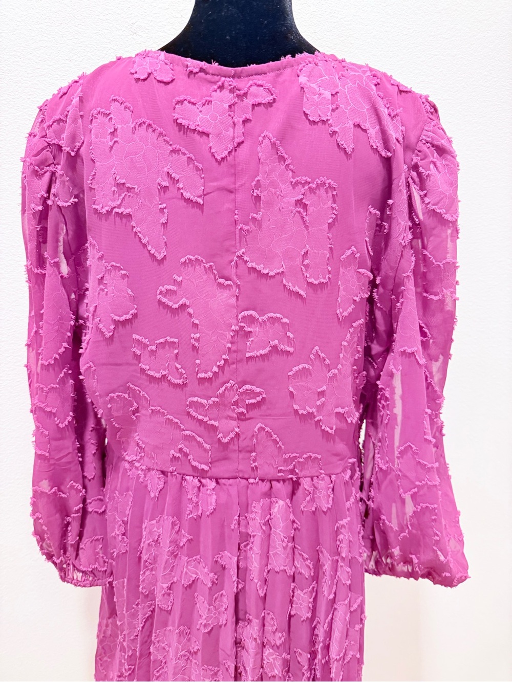 ASOS Fuchsia Textured Button-Front Dress - Picture 8 of 11